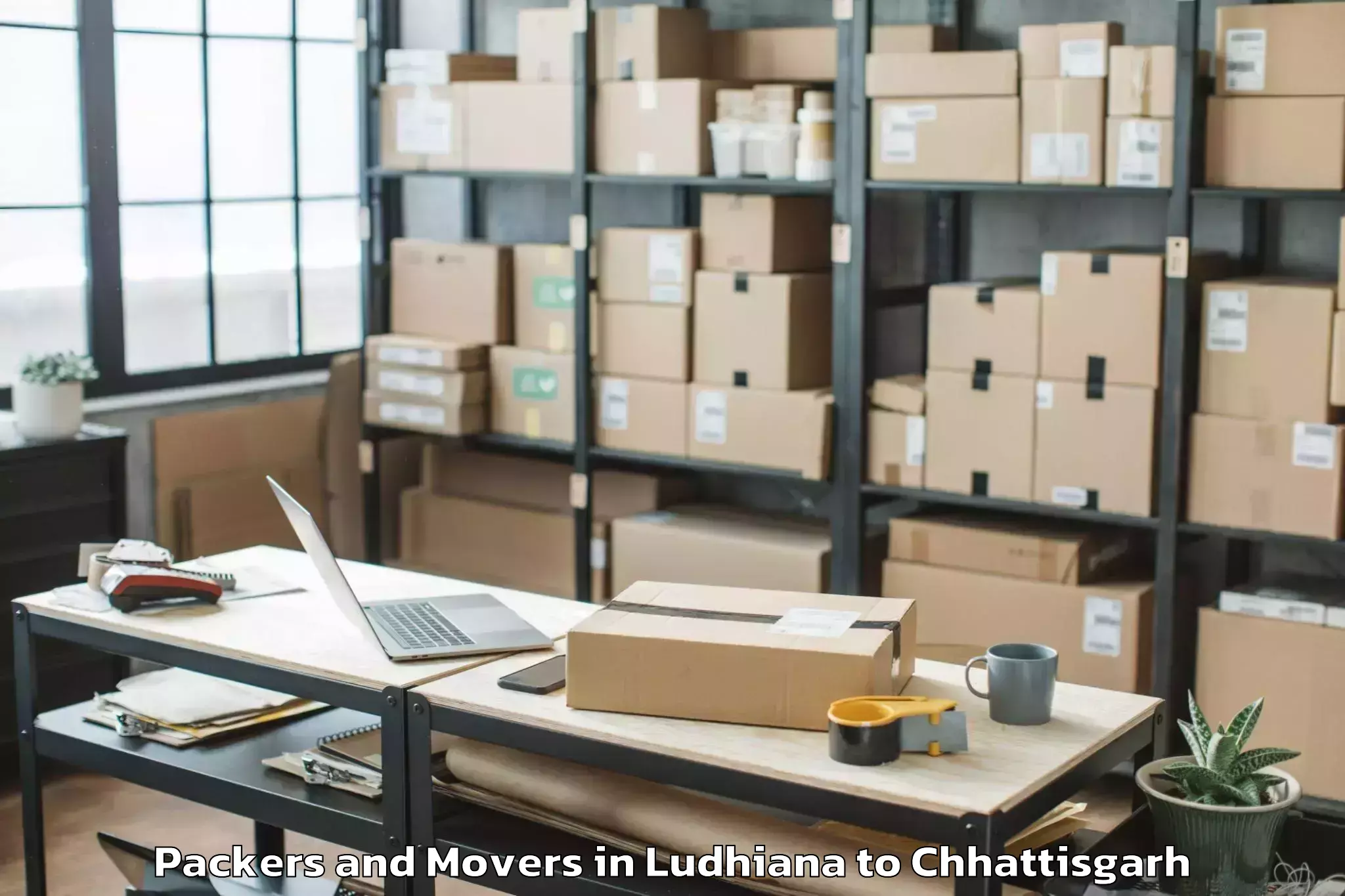 Trusted Ludhiana to Op Jindal University Raigarh Packers And Movers